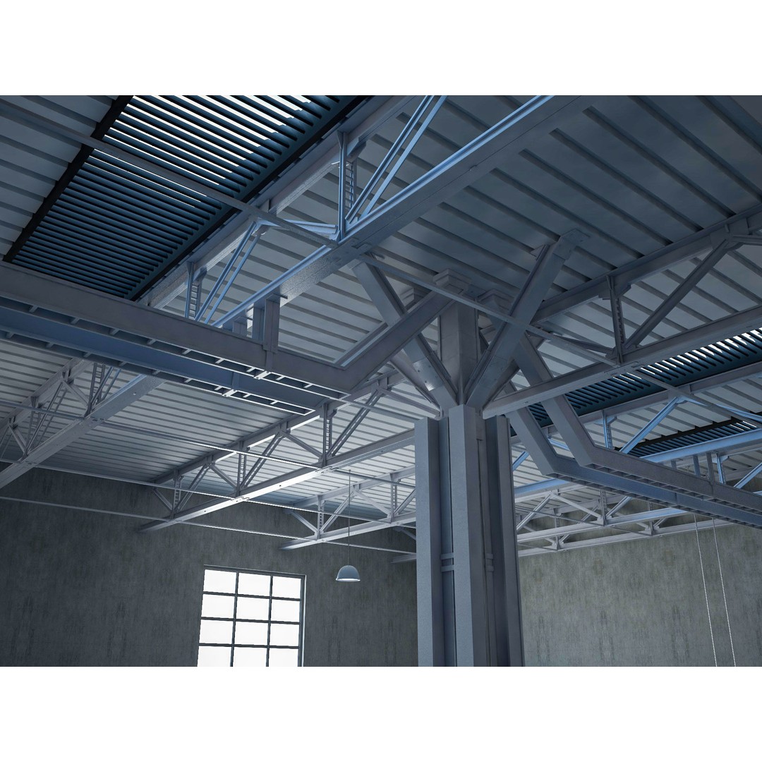 Exhibition Hall 3D Model – Realistic Industrial Structure, Cinema4D R19 - View 12