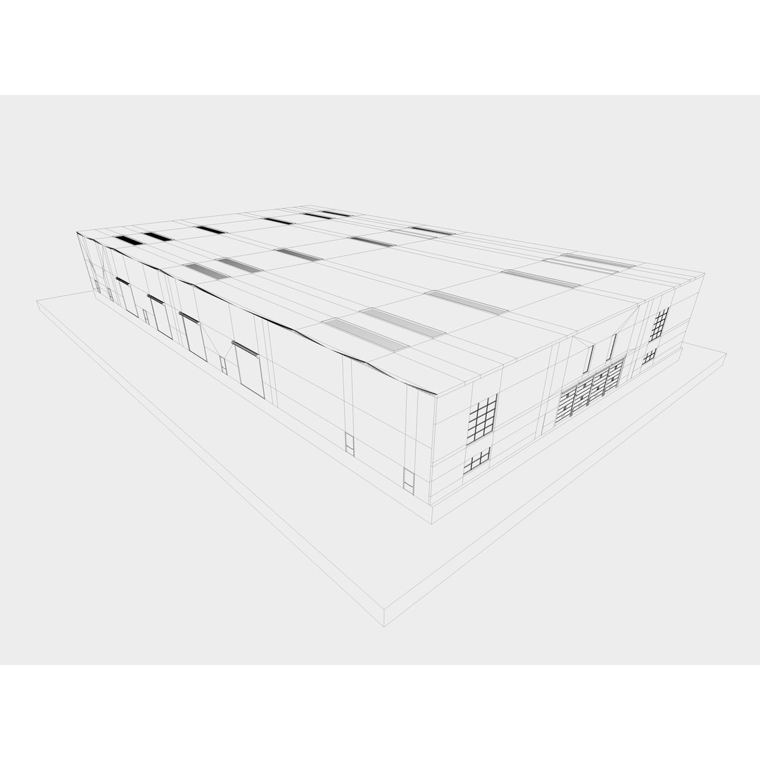Exhibition Hall 3D Model – Realistic Industrial Structure, Cinema4D R19 - View 16