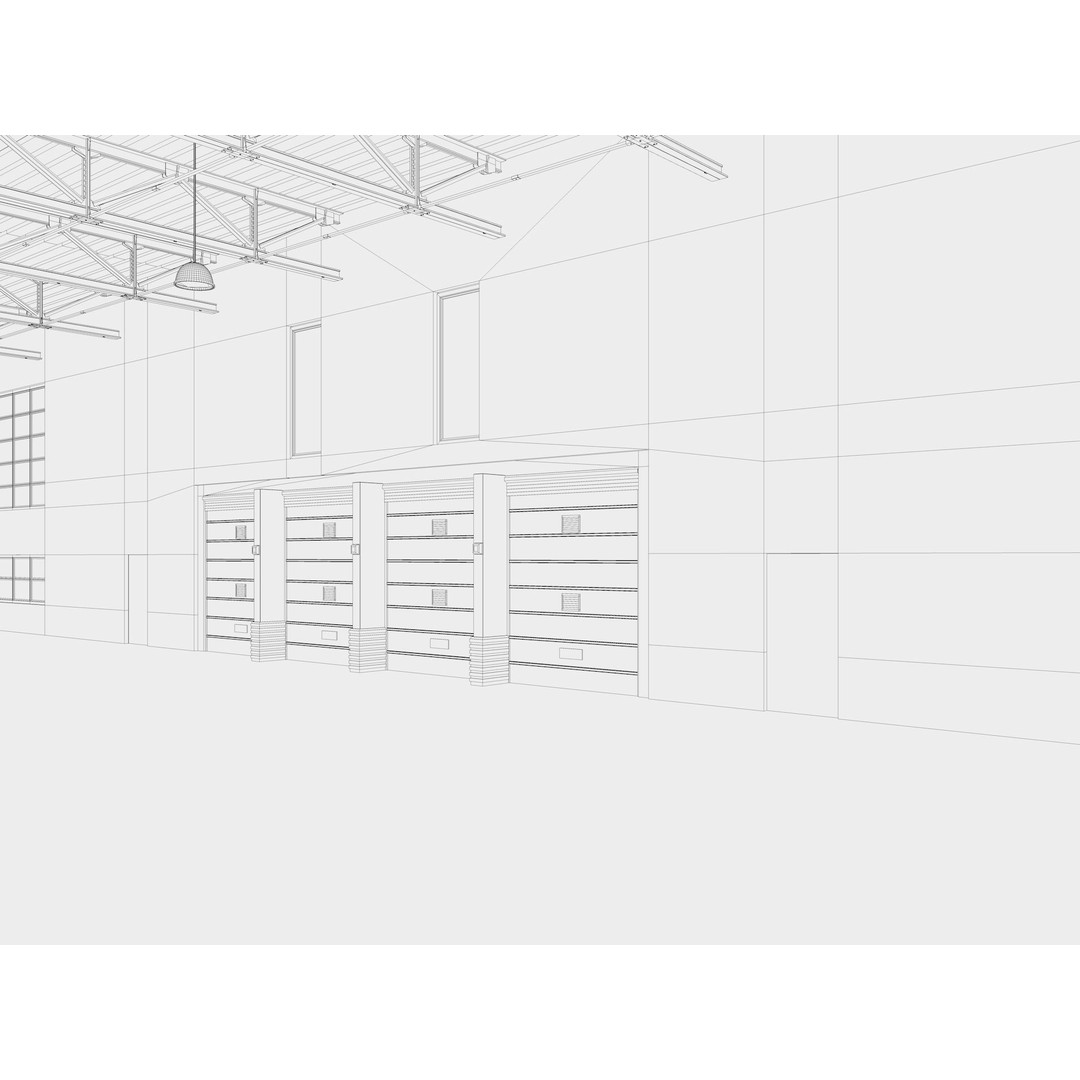 Exhibition Hall 3D Model – Realistic Industrial Structure, Cinema4D R19 - View 18