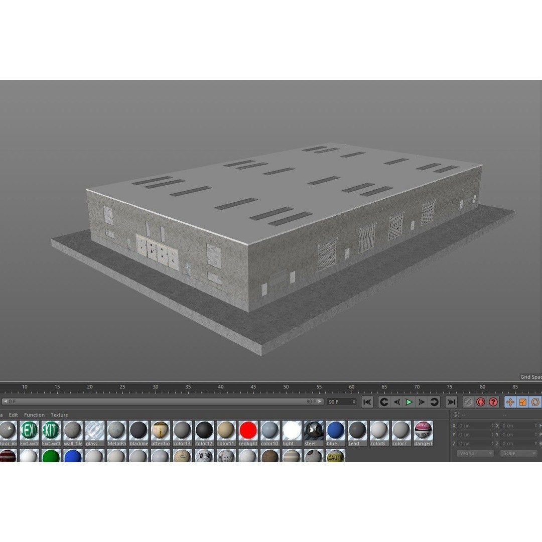 Exhibition Hall 3D Model – Realistic Industrial Structure, Cinema4D R19 - View 25