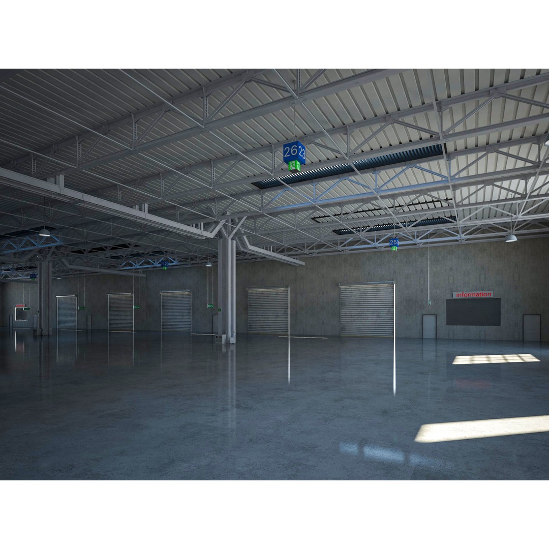Exhibition Hall 3D Model – Realistic Industrial Structure, Cinema4D R19 - View 5
