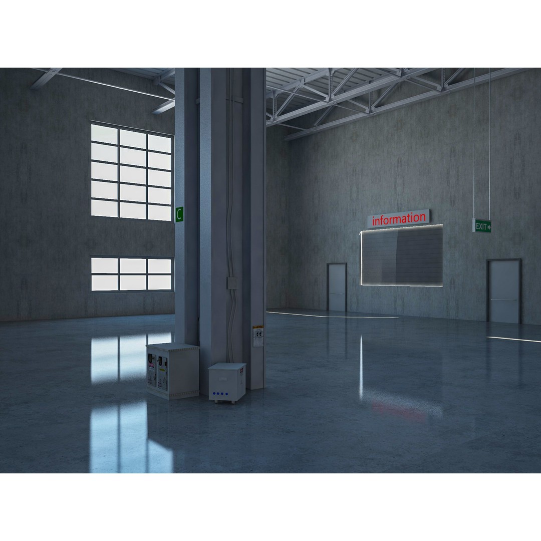 Exhibition Hall 3D Model – Realistic Industrial Structure, Cinema4D R19 - View 8