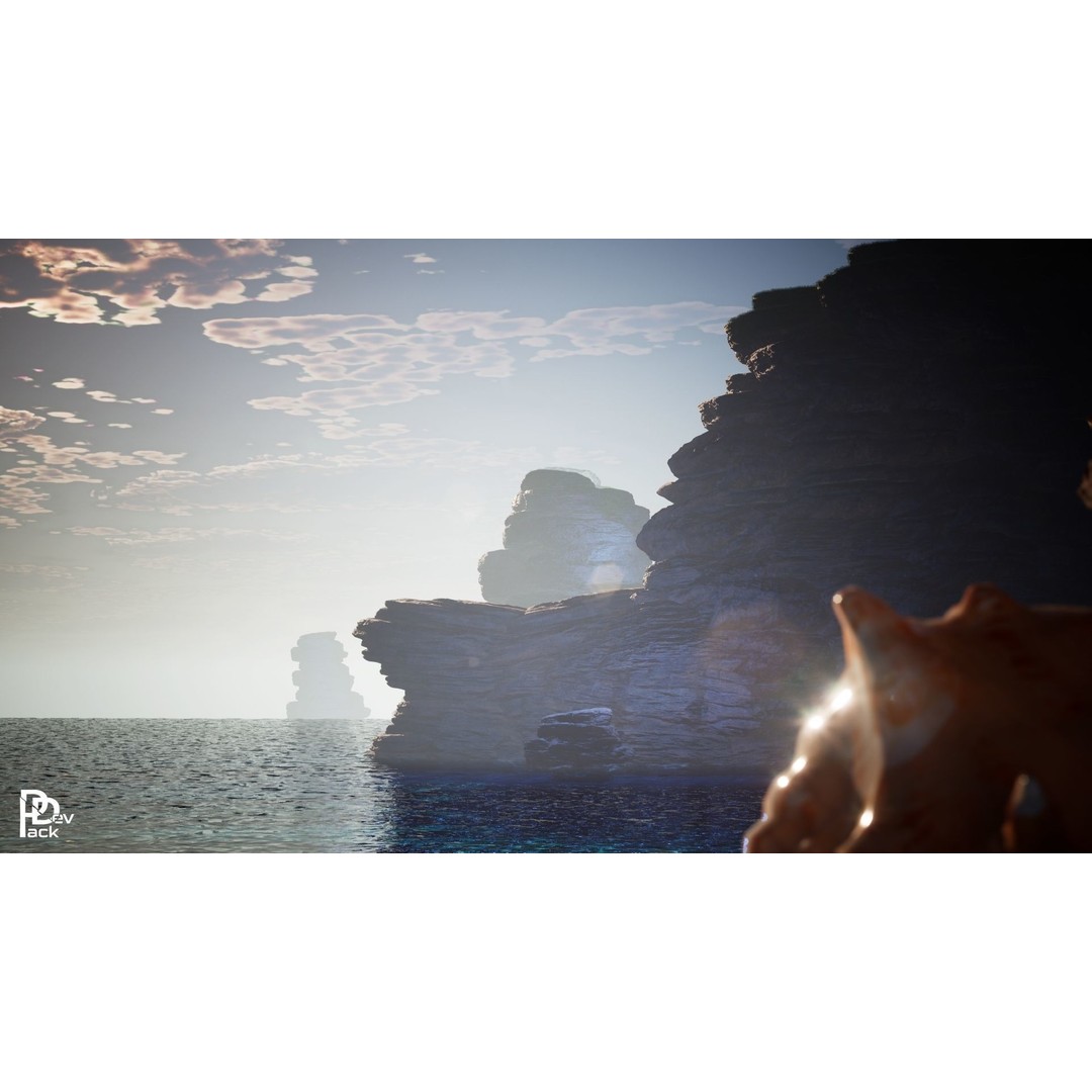 Beach Cliffs 3D Model – Low Poly Environment Asset, FBX, PBR - View 5