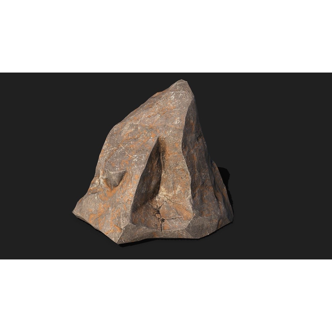 Mountain Rocks 3D Model – Low Poly PBR Pack for Games, FBX & OBJ - View 11