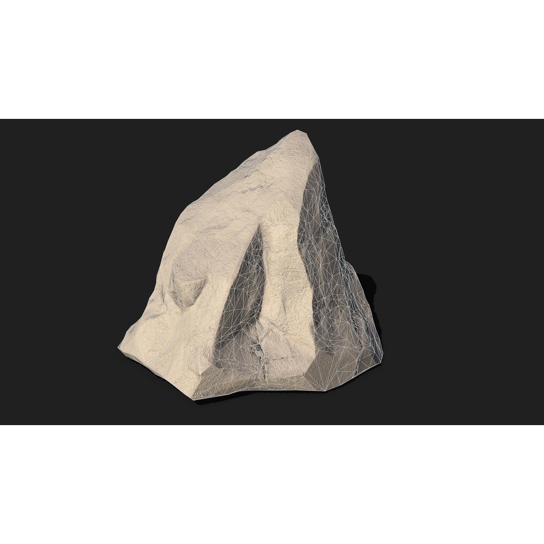 Mountain Rocks 3D Model – Low Poly PBR Pack for Games, FBX & OBJ - View 12
