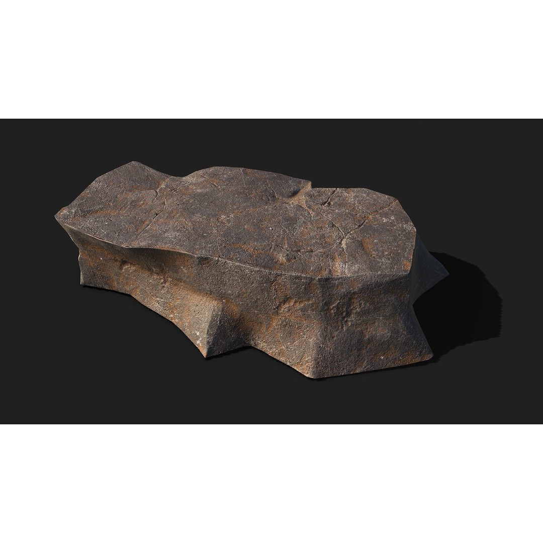 Mountain Rocks 3D Model – Low Poly PBR Pack for Games, FBX & OBJ - View 13