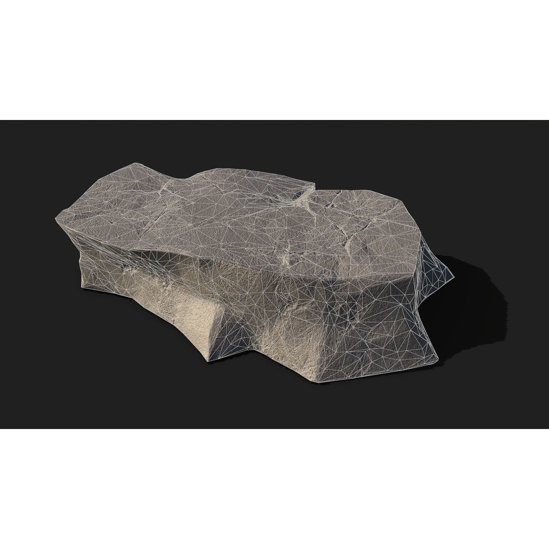 Mountain Rocks 3D Model – Low Poly PBR Pack for Games, FBX & OBJ - View 14