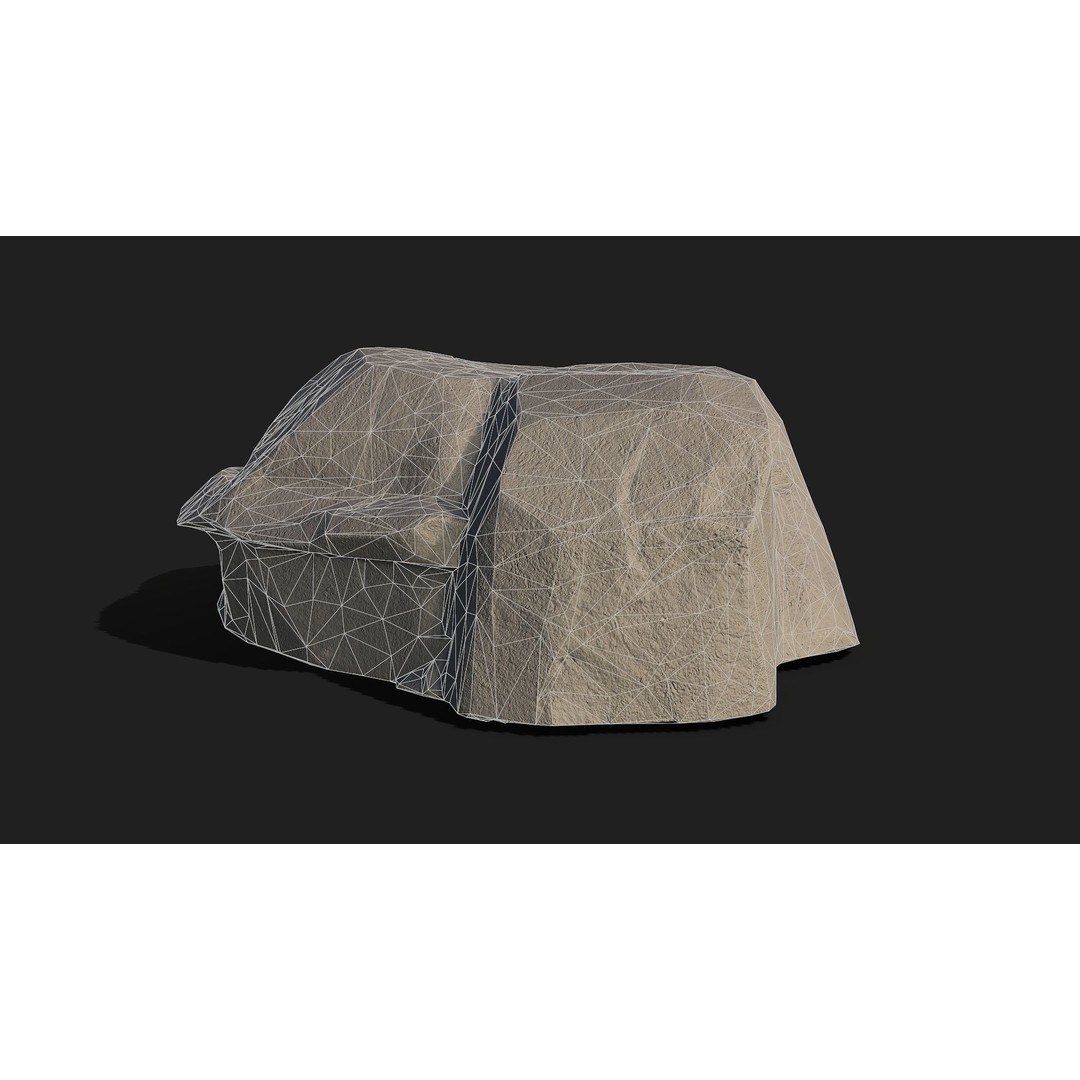 Mountain Rocks 3D Model – Low Poly PBR Pack for Games, FBX & OBJ - View 16