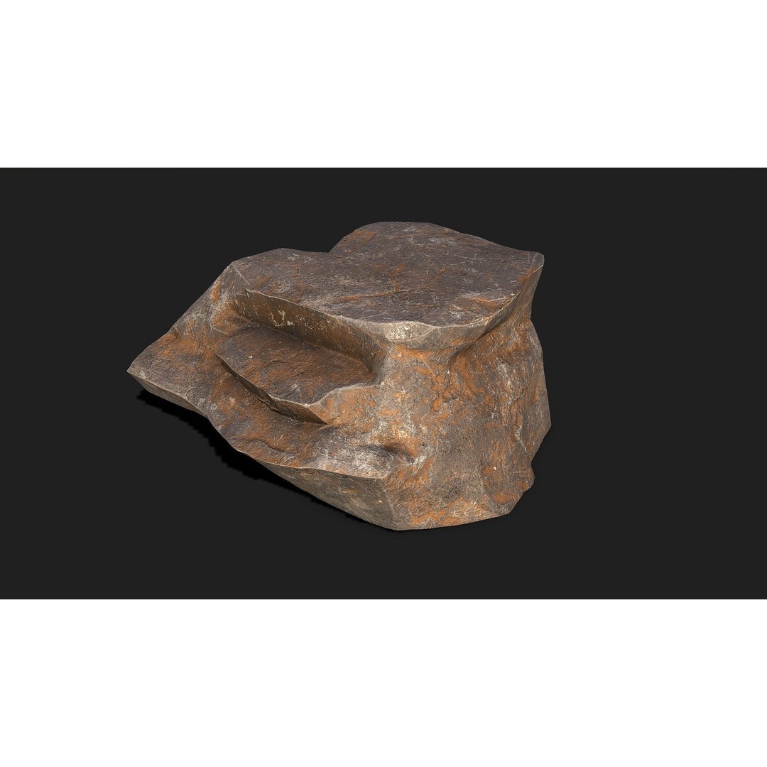 Mountain Rocks 3D Model – Low Poly PBR Pack for Games, FBX & OBJ - View 19