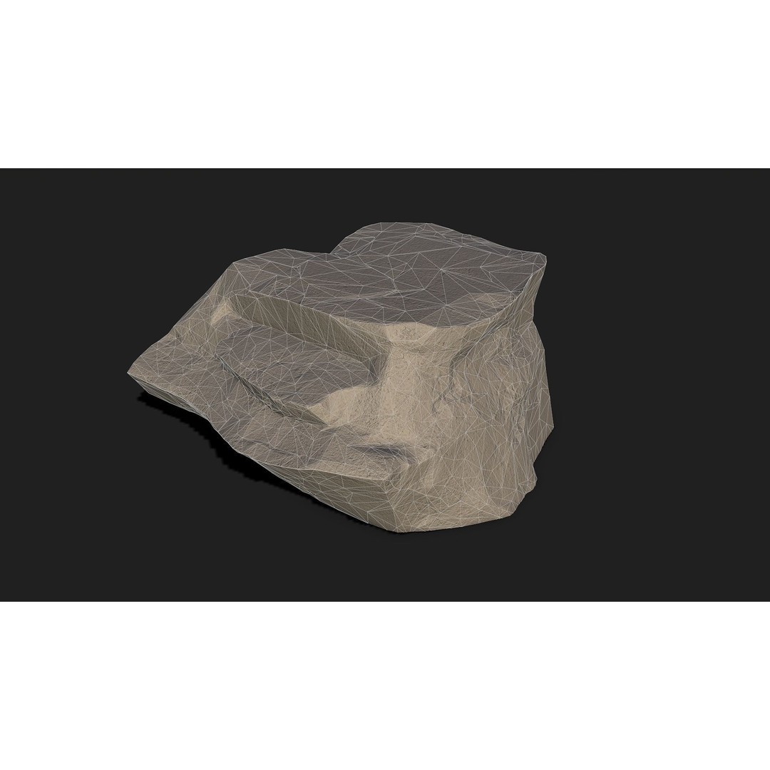 Mountain Rocks 3D Model – Low Poly PBR Pack for Games, FBX & OBJ - View 20