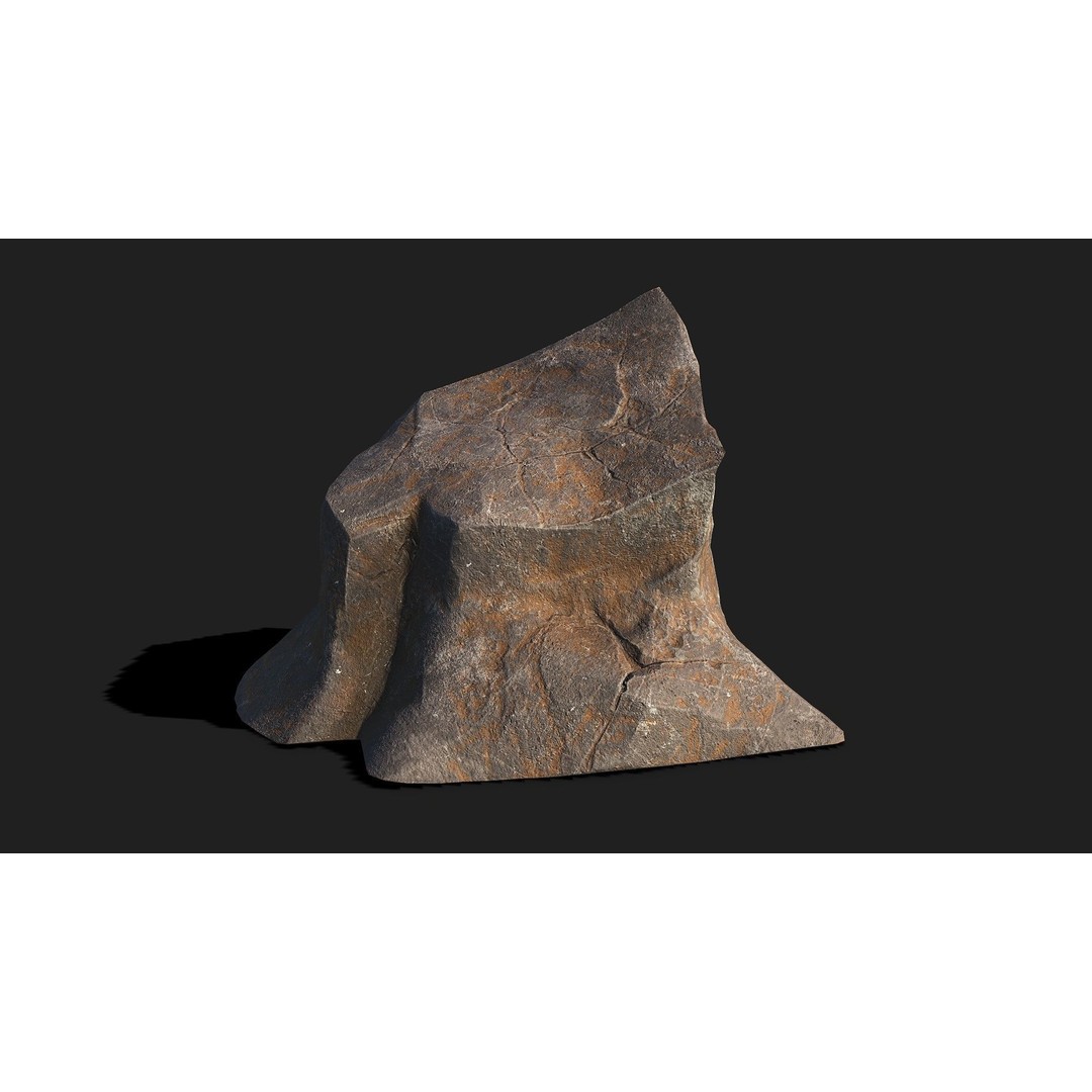 Mountain Rocks 3D Model – Low Poly PBR Pack for Games, FBX & OBJ - View 21
