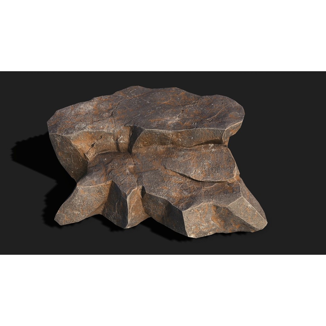 Mountain Rocks 3D Model – Low Poly PBR Pack for Games, FBX & OBJ - View 7