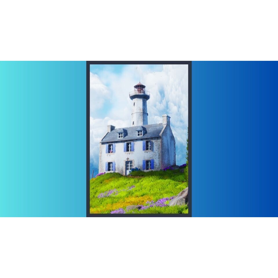 House On A Hill 3D Model – Low Poly Game Asset, FBX, PBR - View 8