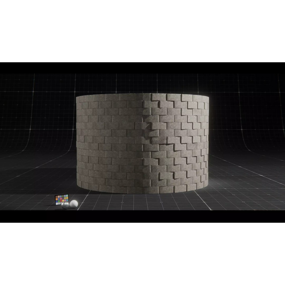 Concrete Blocks 3D Model – Low Poly Stacked Formations, FBX - View 22