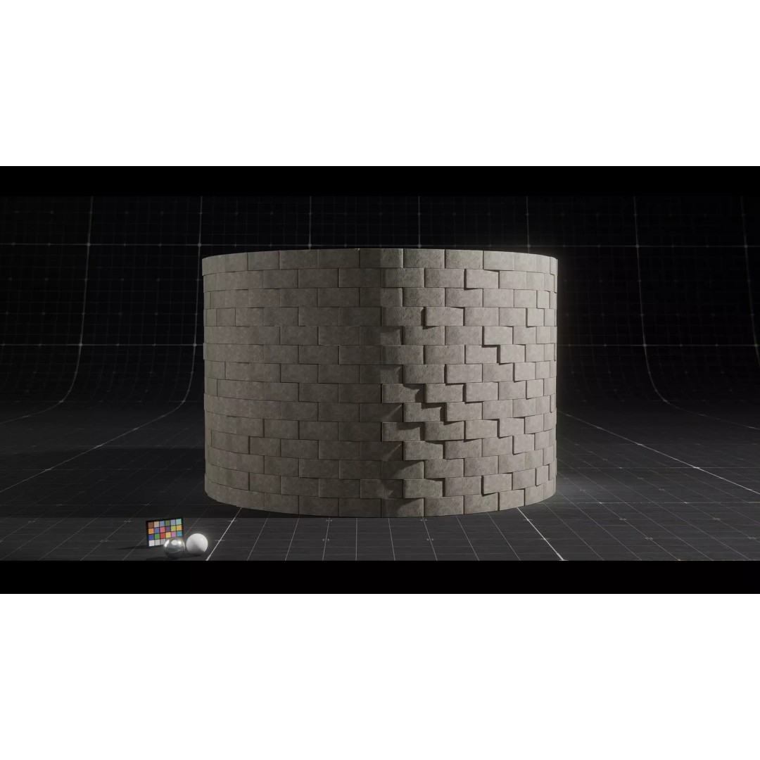 Concrete Blocks 3D Model – Low Poly Stacked Formations, FBX - View 23