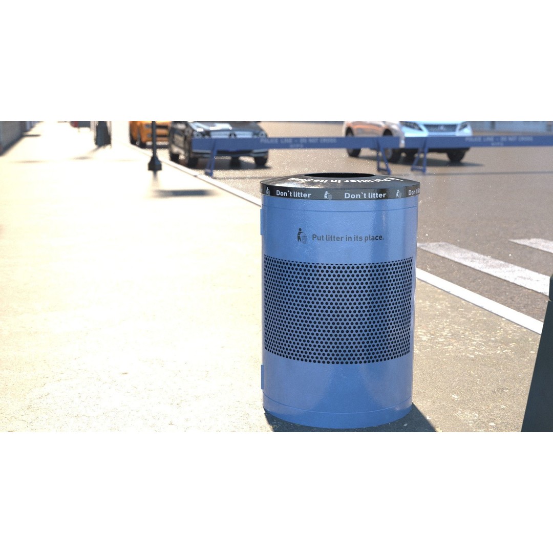 New York City Street Scene 3D Model – Realistic Props for Blender, FBX, OBJ - View 10