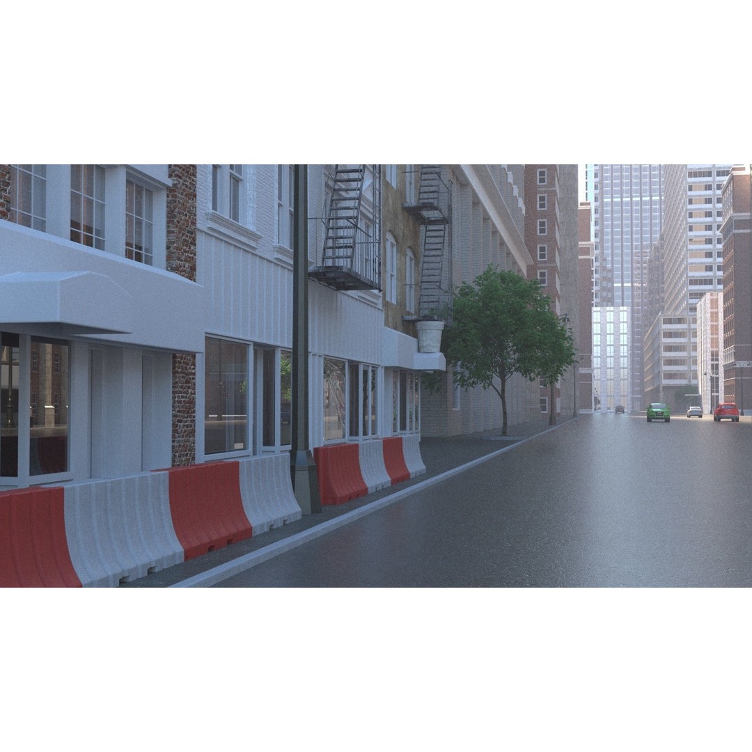 New York City Street Scene 3D Model – Realistic Props for Blender, FBX, OBJ - View 15