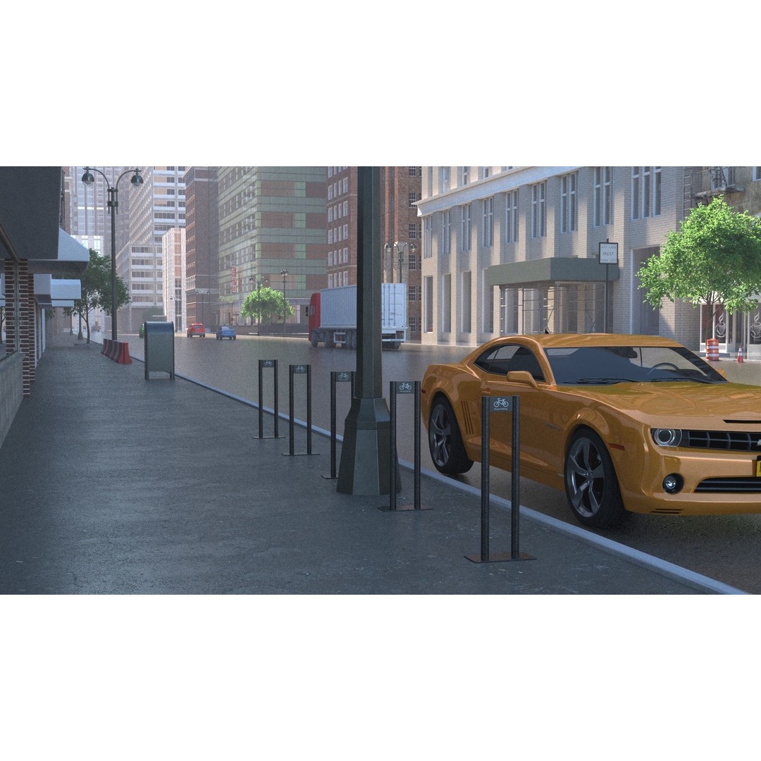 New York City Street Scene 3D Model – Realistic Props for Blender, FBX, OBJ - View 16