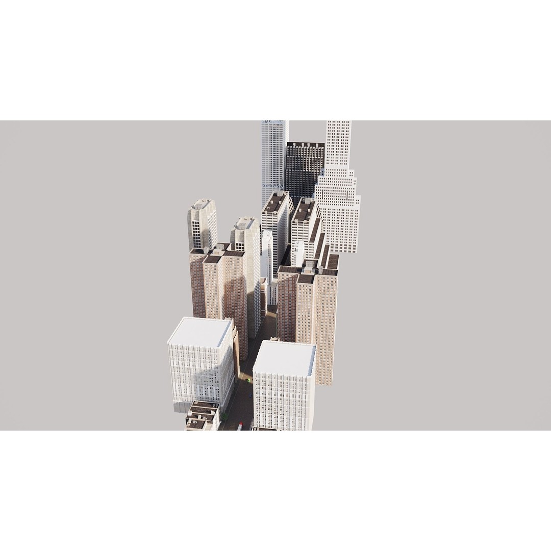 New York City Street Scene 3D Model – Realistic Props for Blender, FBX, OBJ - View 18