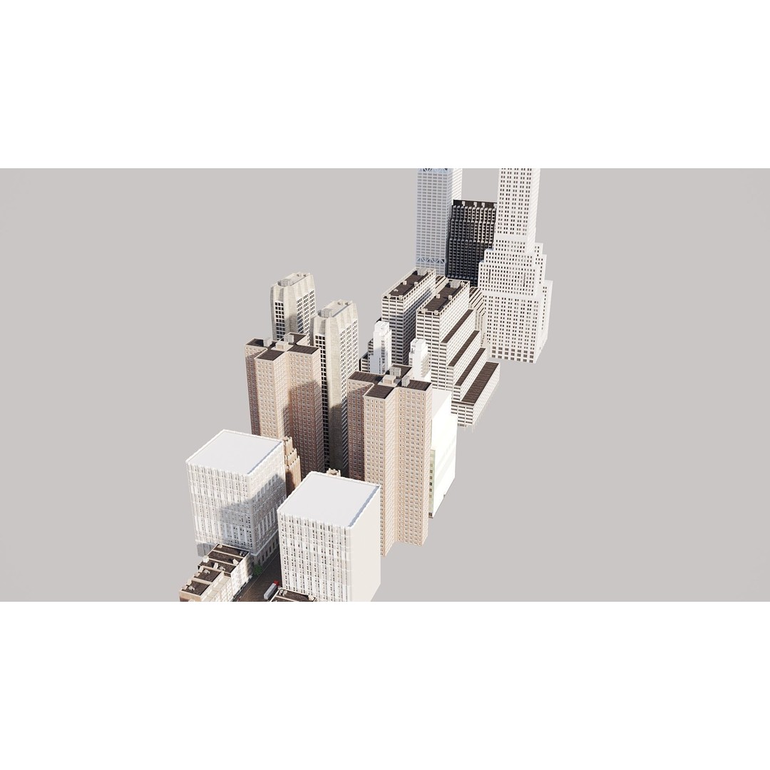New York City Street Scene 3D Model – Realistic Props for Blender, FBX, OBJ - View 20