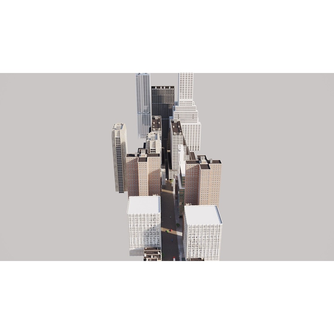 New York City Street Scene 3D Model – Realistic Props for Blender, FBX, OBJ - View 21