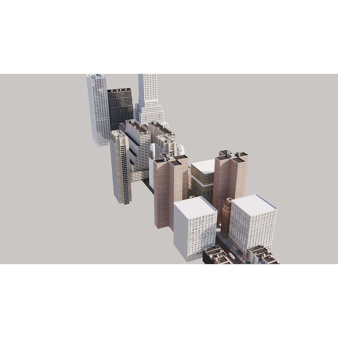 New York City Street Scene 3D Model – Realistic Props for Blender, FBX, OBJ - View 23