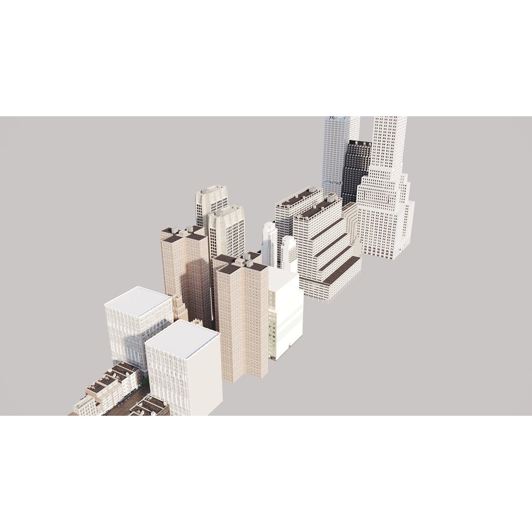 New York City Street Scene 3D Model – Realistic Props for Blender, FBX, OBJ - View 24