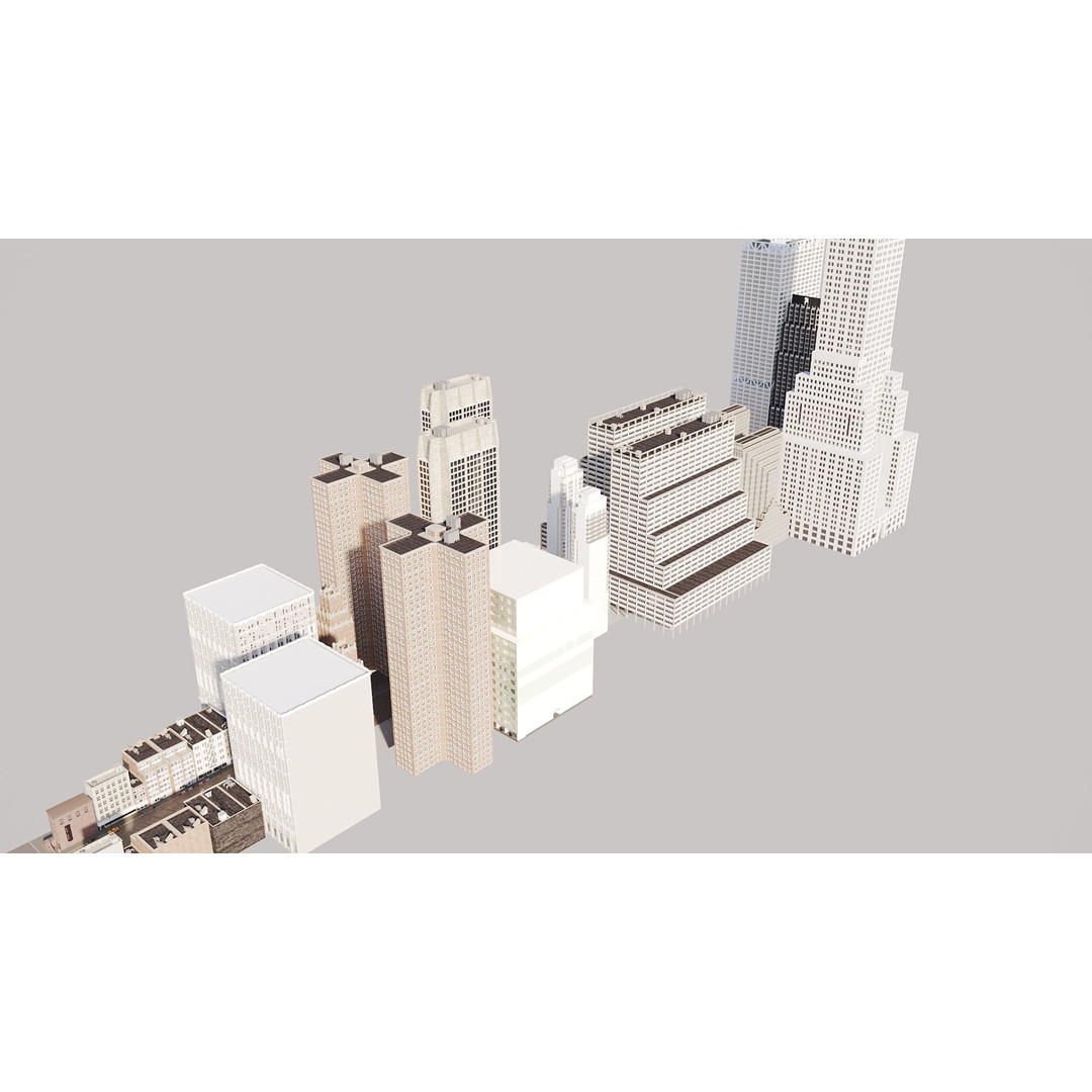 New York City Street Scene 3D Model – Realistic Props for Blender, FBX, OBJ - View 25