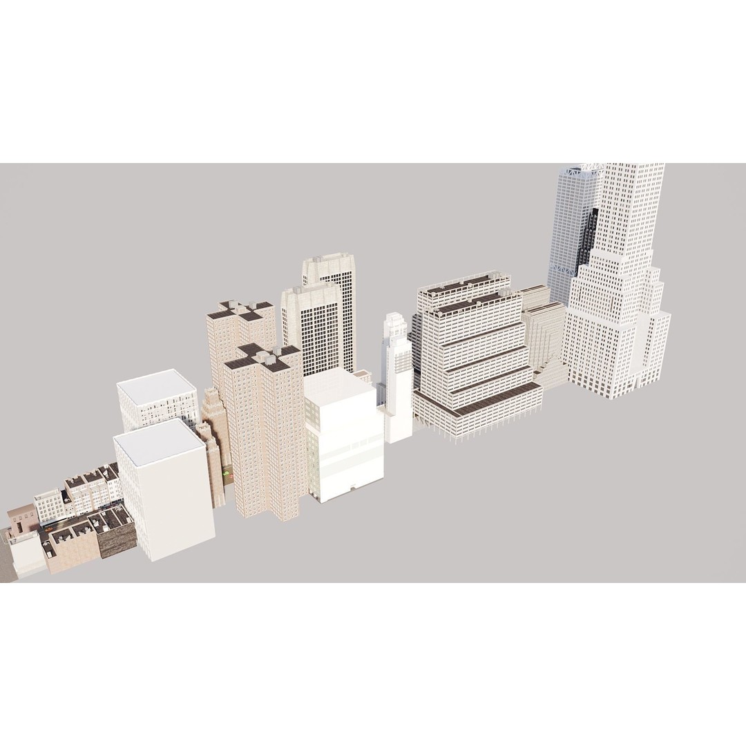 New York City Street Scene 3D Model – Realistic Props for Blender, FBX, OBJ - View 26