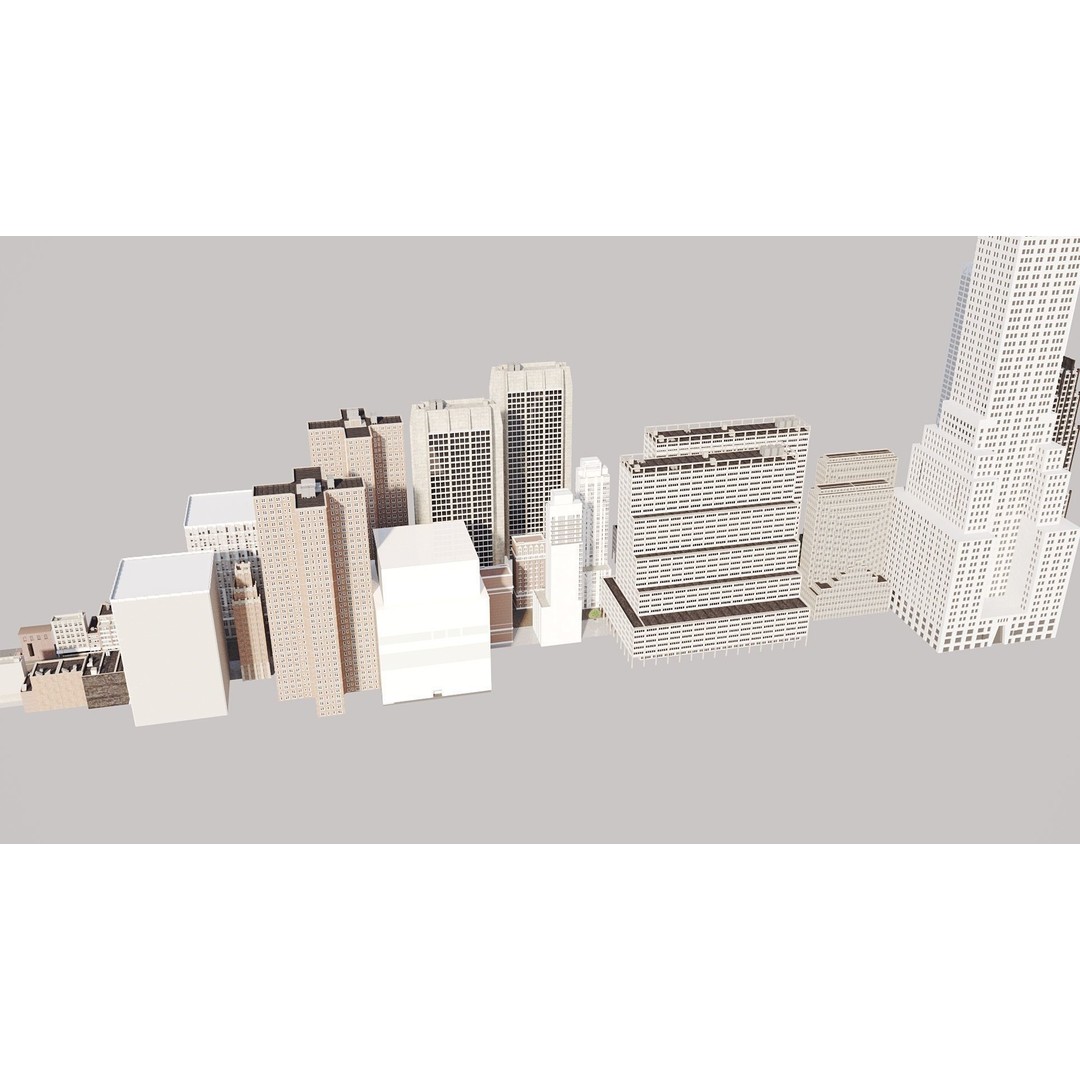 New York City Street Scene 3D Model – Realistic Props for Blender, FBX, OBJ - View 27