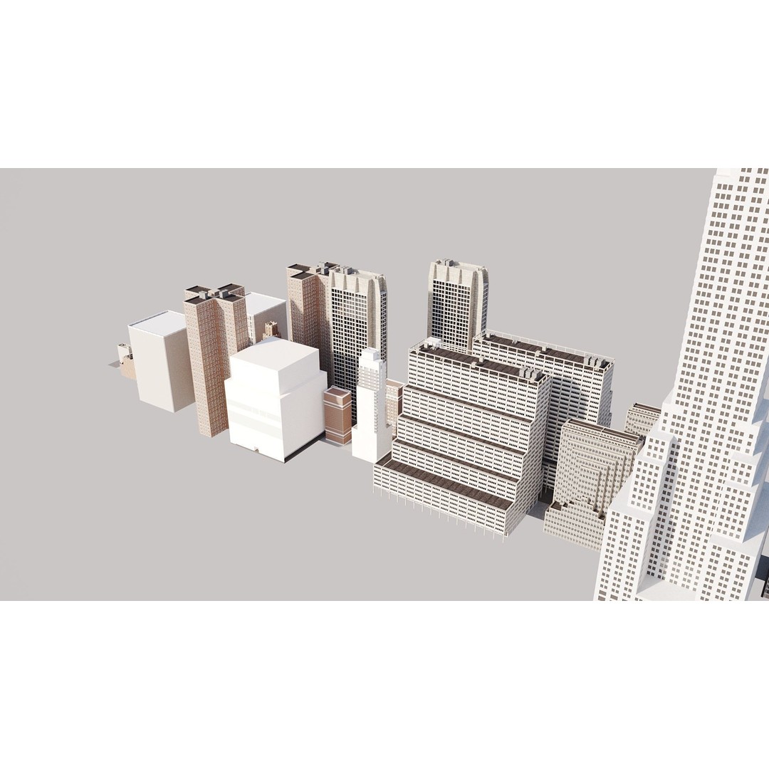 New York City Street Scene 3D Model – Realistic Props for Blender, FBX, OBJ - View 32