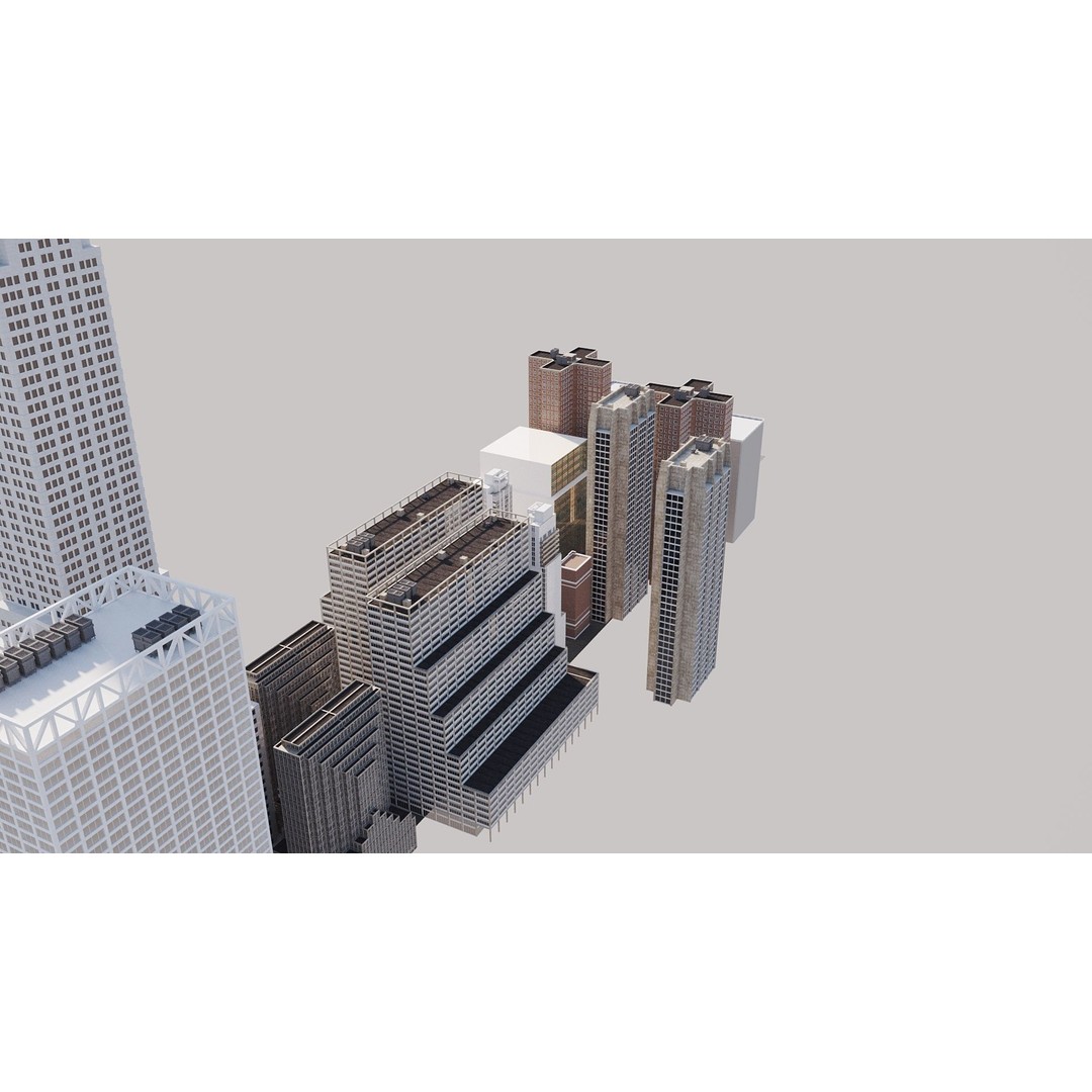 New York City Street Scene 3D Model – Realistic Props for Blender, FBX, OBJ - View 34