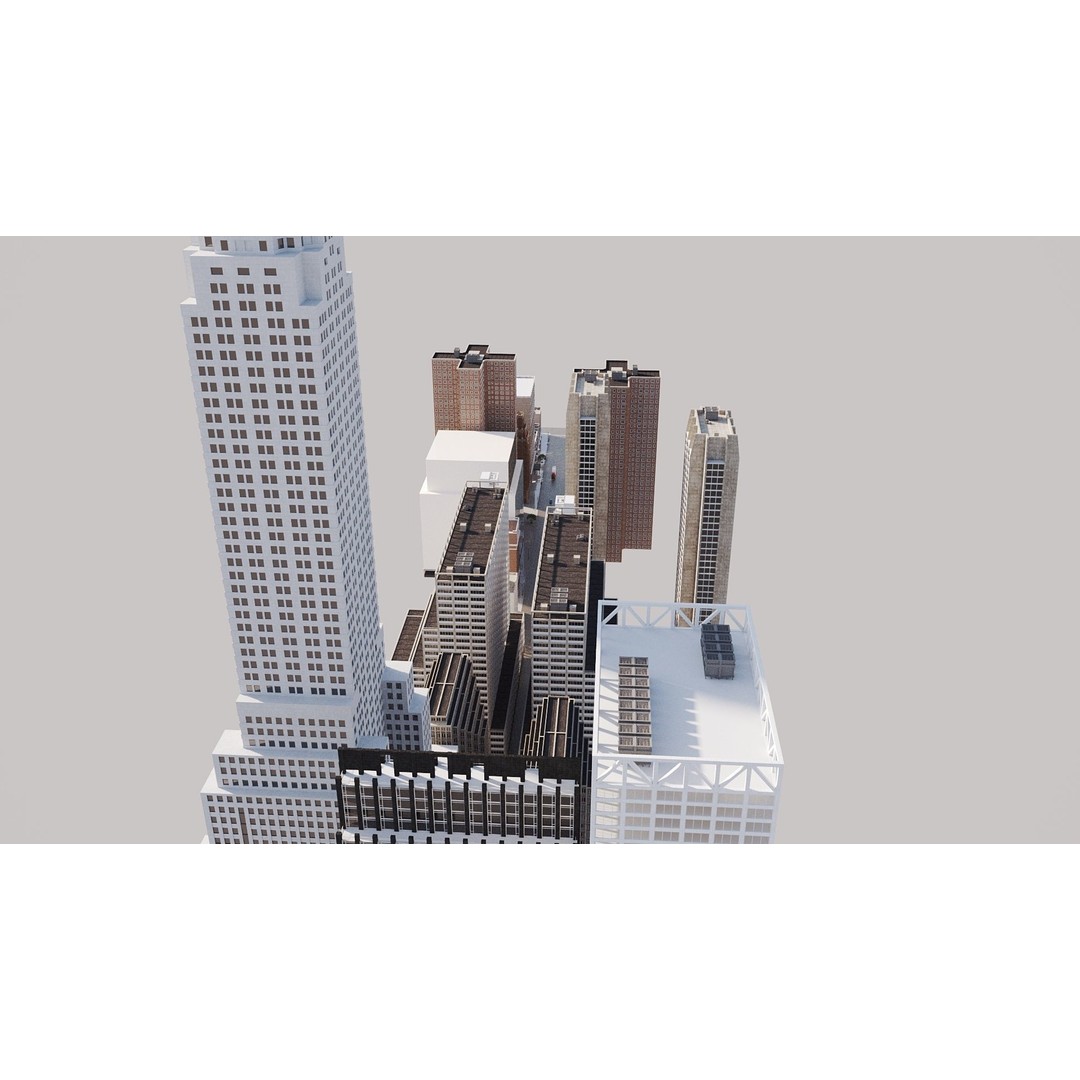 New York City Street Scene 3D Model – Realistic Props for Blender, FBX, OBJ - View 37