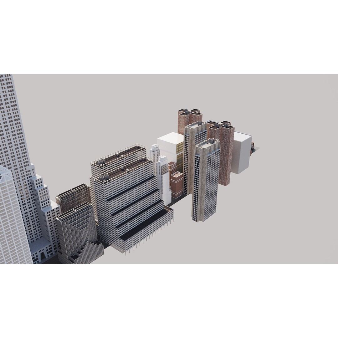 New York City Street Scene 3D Model – Realistic Props for Blender, FBX, OBJ - View 39