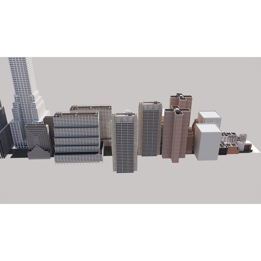 New York City Street Scene 3D Model – Realistic Props for Blender, FBX, OBJ - View 41