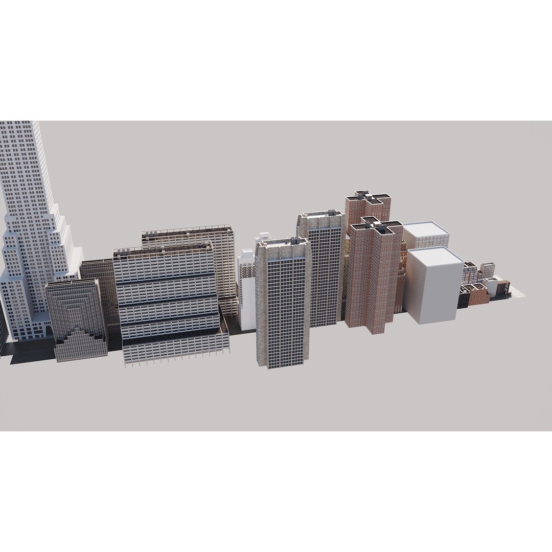 New York City Street Scene 3D Model – Realistic Props for Blender, FBX, OBJ - View 42