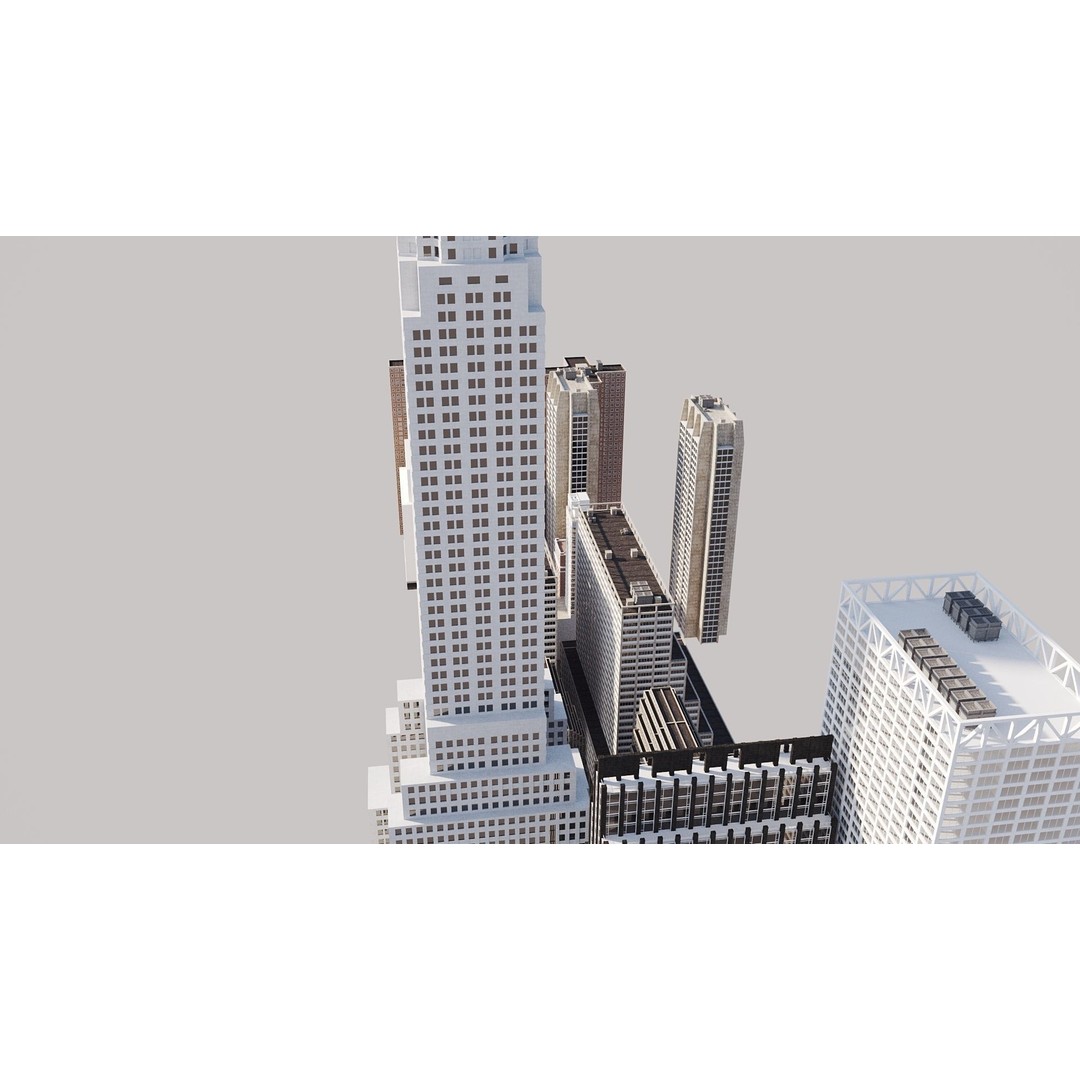 New York City Street Scene 3D Model – Realistic Props for Blender, FBX, OBJ - View 43