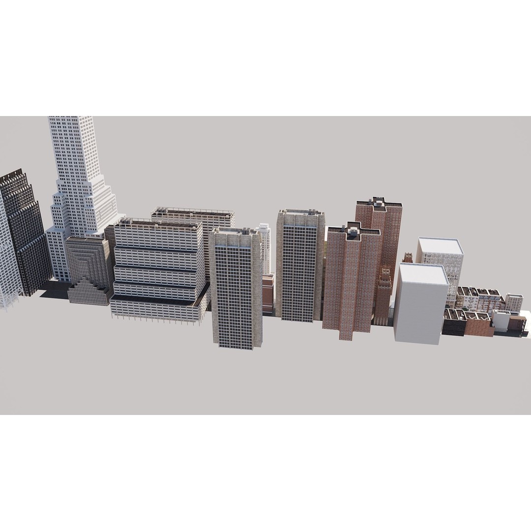 New York City Street Scene 3D Model – Realistic Props for Blender, FBX, OBJ - View 44