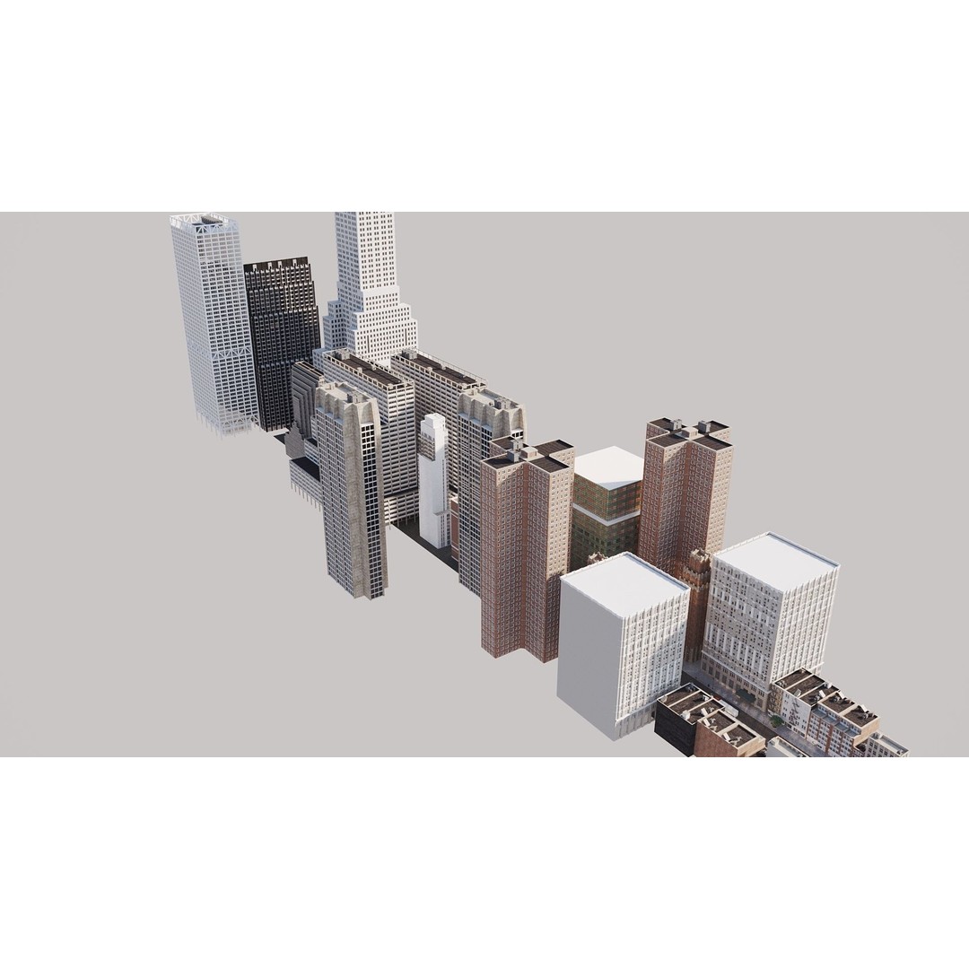 New York City Street Scene 3D Model – Realistic Props for Blender, FBX, OBJ - View 46