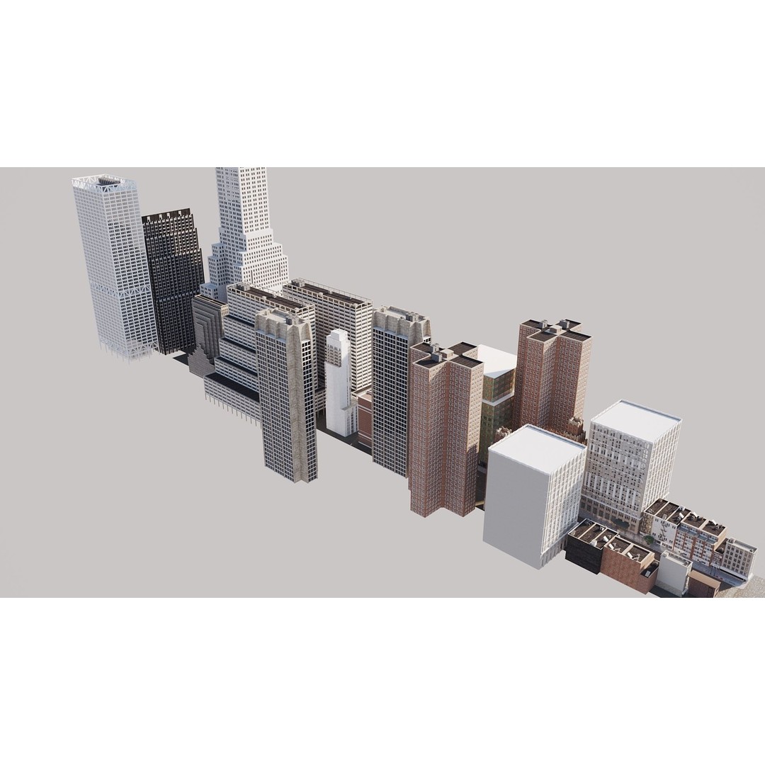 New York City Street Scene 3D Model – Realistic Props for Blender, FBX, OBJ - View 48