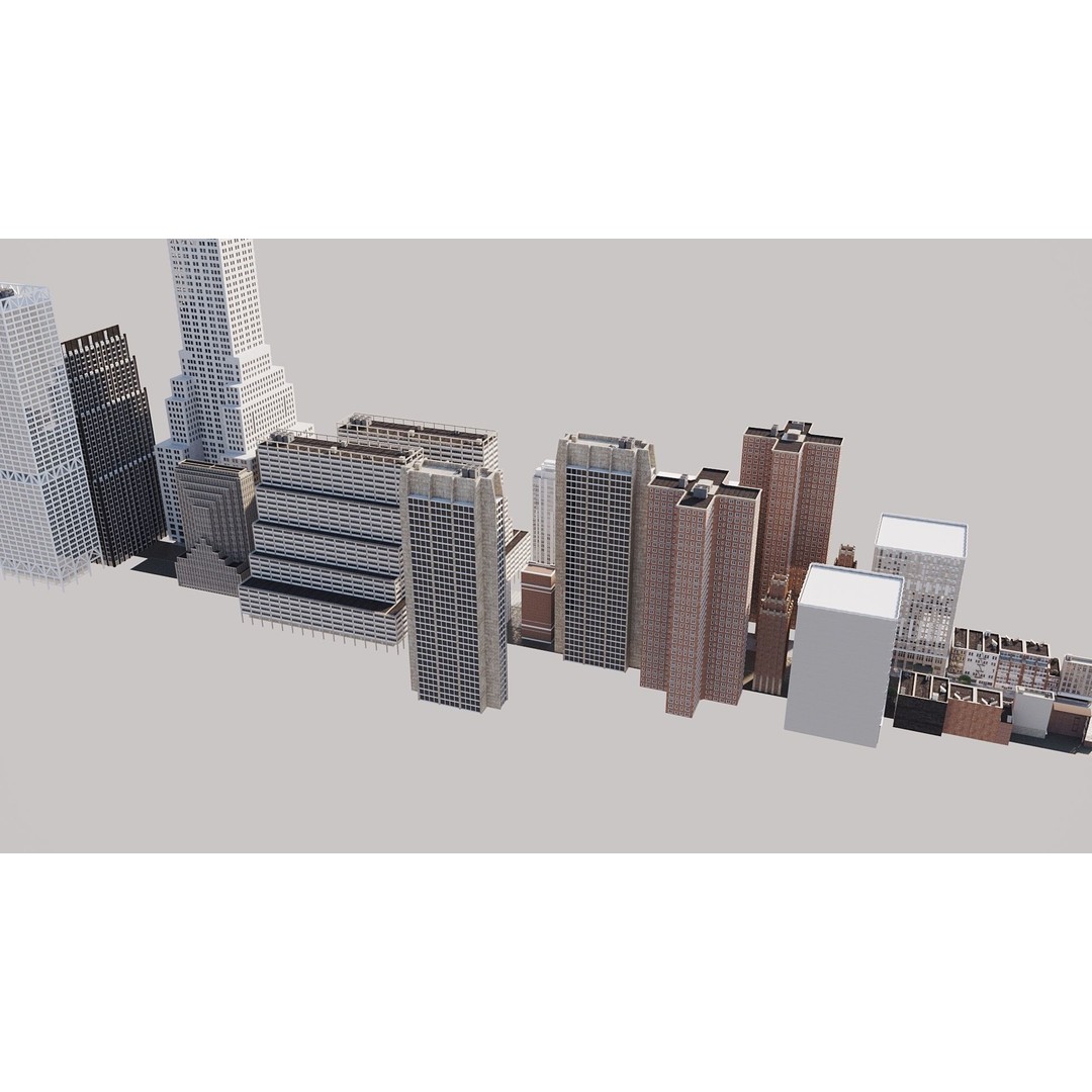 New York City Street Scene 3D Model – Realistic Props for Blender, FBX, OBJ - View 49