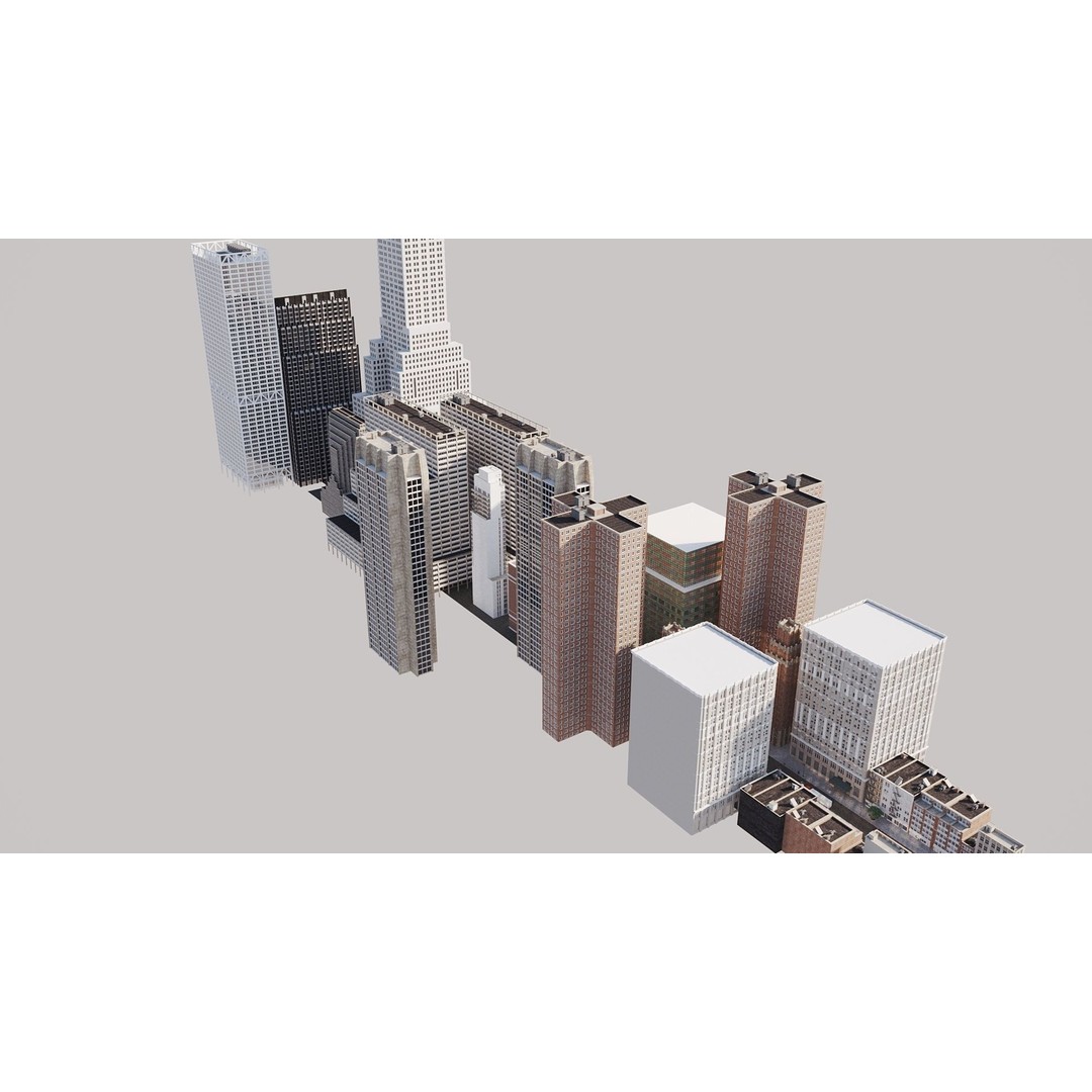 New York City Street Scene 3D Model – Realistic Props for Blender, FBX, OBJ - View 51