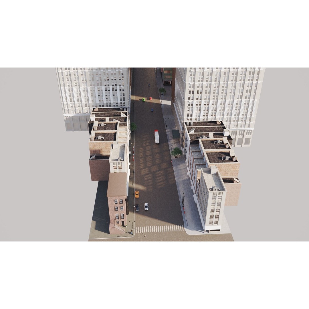 New York City Street Scene 3D Model – Realistic Props for Blender, FBX, OBJ - View 55