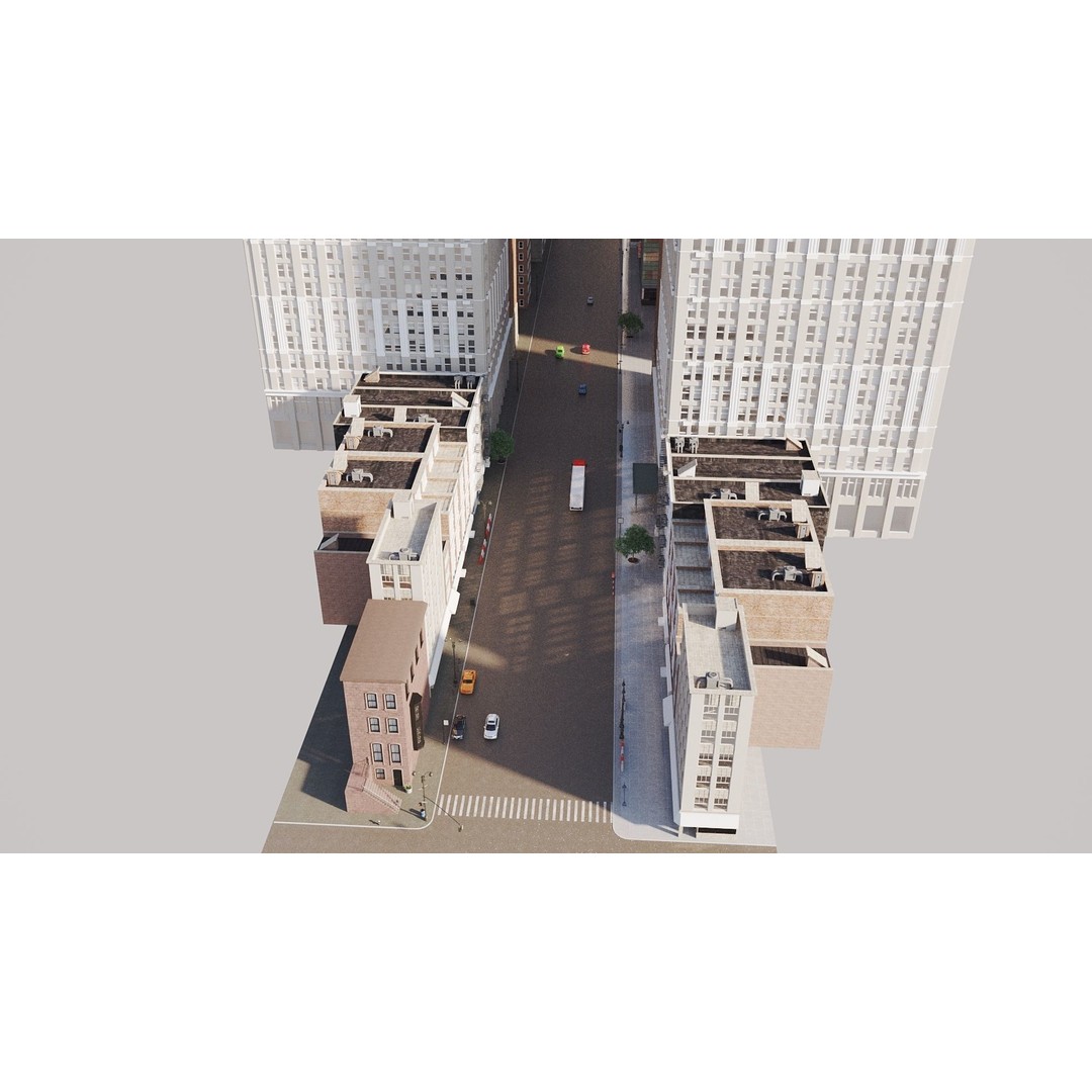 New York City Street Scene 3D Model – Realistic Props for Blender, FBX, OBJ - View 56