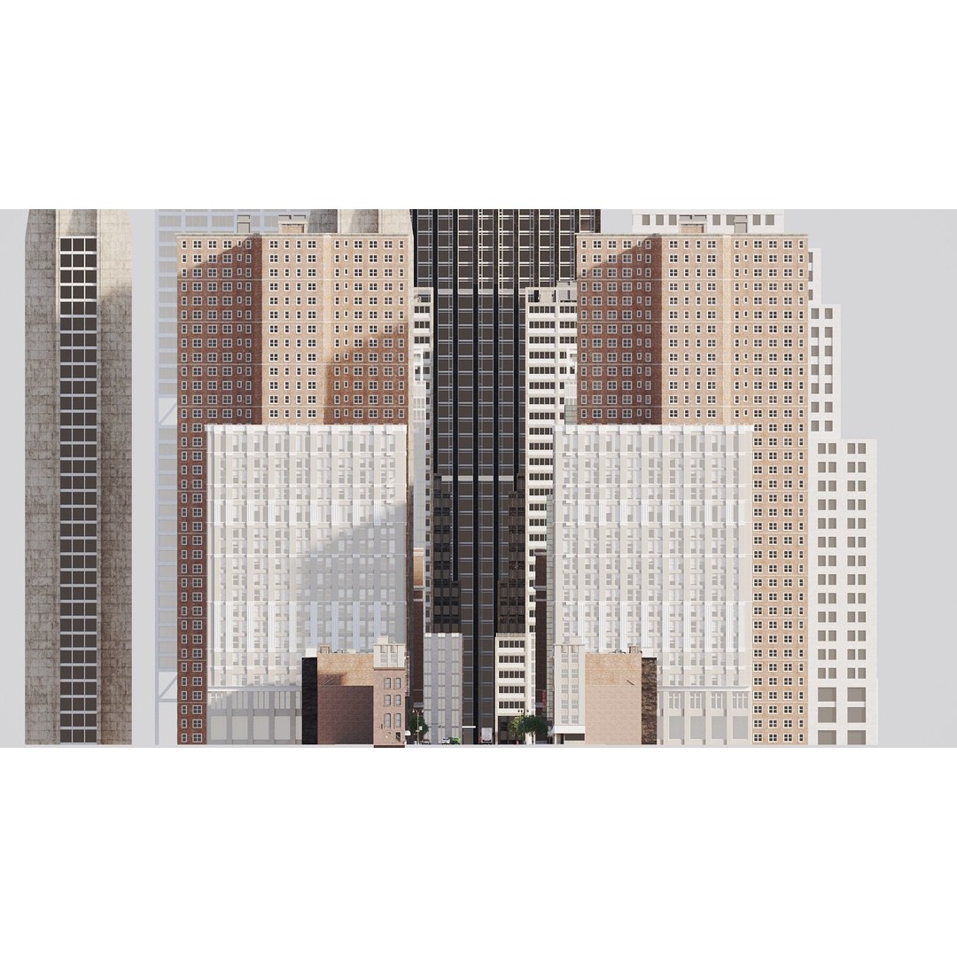 New York City Street Scene 3D Model – Realistic Props for Blender, FBX, OBJ - View 7