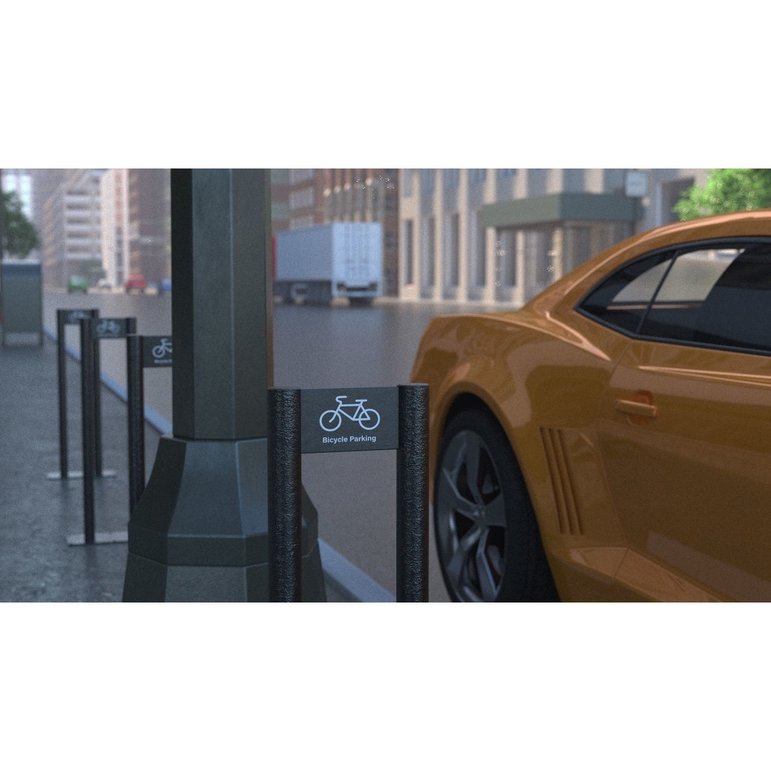 New York City Street Scene 3D Model – Realistic Props for Blender, FBX, OBJ - View 8