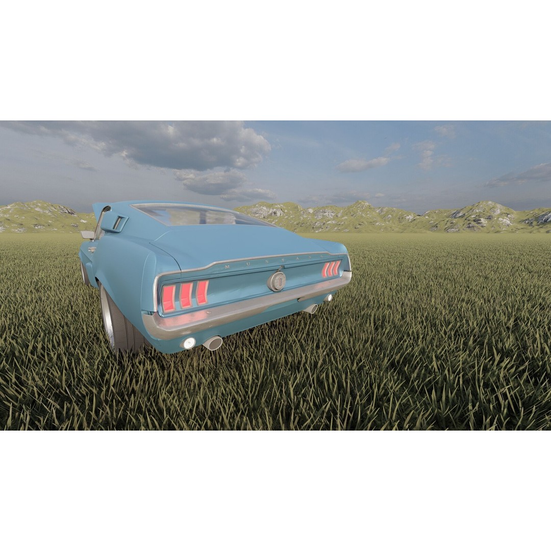 1960s Ford Mustang 3D Model – Detailed Antique Car Asset, Lumion Ready - View 11