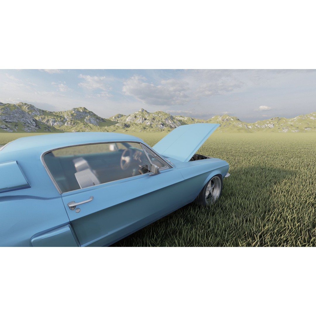 1960s Ford Mustang 3D Model – Detailed Antique Car Asset, Lumion Ready - View 13