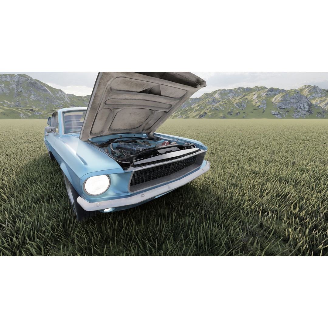 1960s Ford Mustang 3D Model – Detailed Antique Car Asset, Lumion Ready - View 15