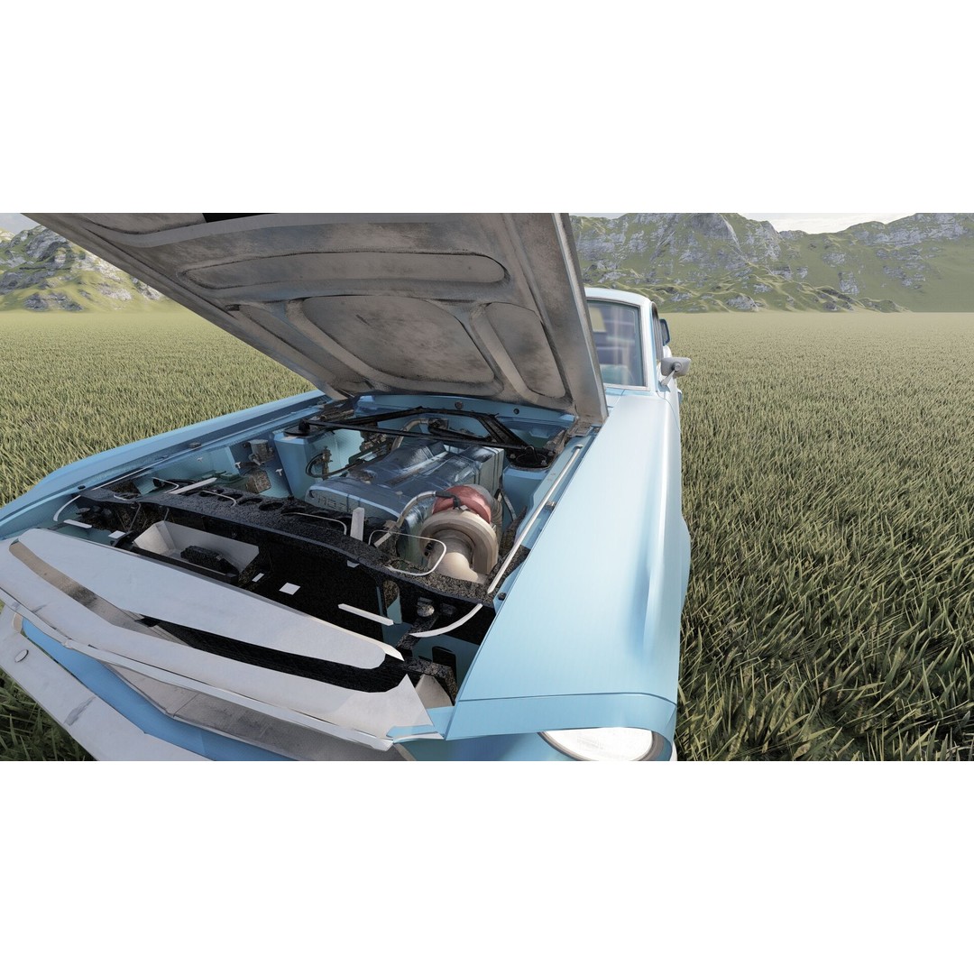 1960s Ford Mustang 3D Model – Detailed Antique Car Asset, Lumion Ready - View 16
